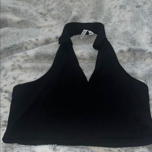 Black Halter Neck Top
